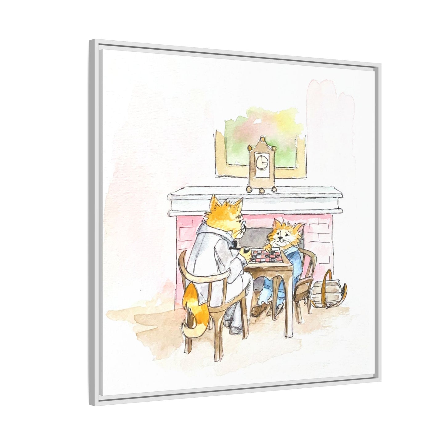 Kitty Fun Matte Canvas Framed