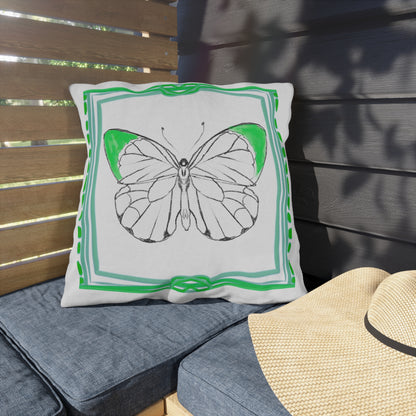 Chroma Outdoor Pillow Green "Pride goes before destruction"