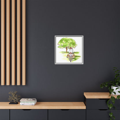 Dogi Fun Matte Canvas Framed