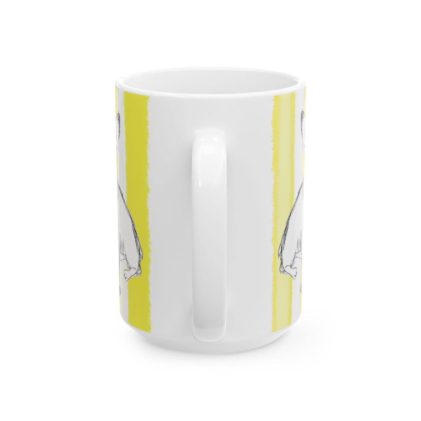 Dogi Fun Mug with Yellow Stripes