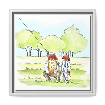 Dogi Fun Matte Canvas Framed