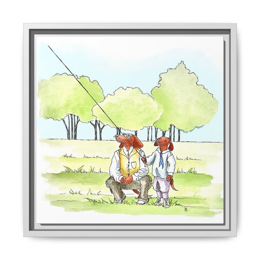 Dogi Fun Matte Canvas Framed