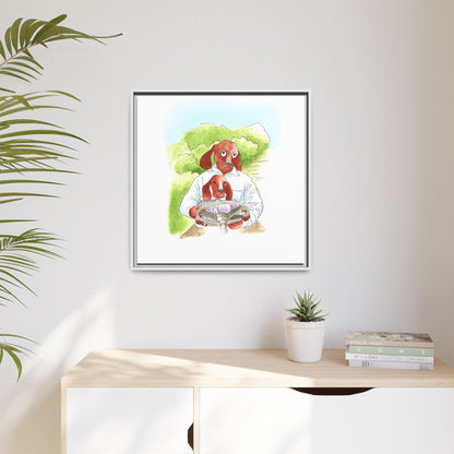 Dogi Fun Matte Canvas Framed