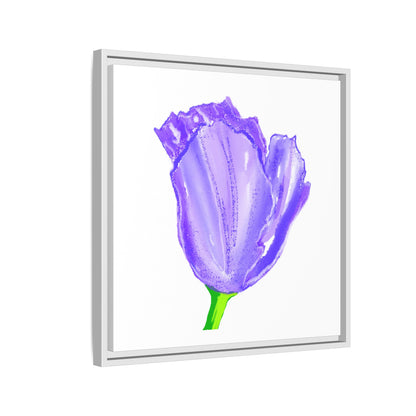 Dancing Tulips Matte Canvas, Framed (Multi-color) Purple