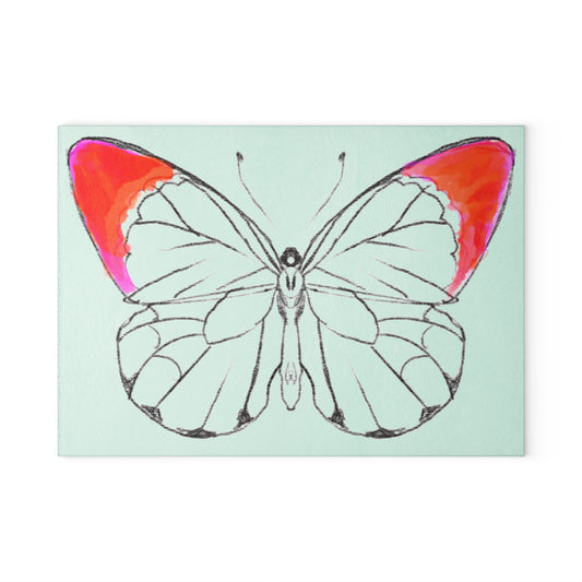 Chroma Glass Cutting Board Red