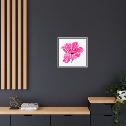 Dancing Tulips Matte Canvas, Framed Warm Pink