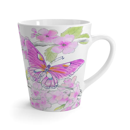 Butterfly Swing Latte Mug, Aqua, Pink