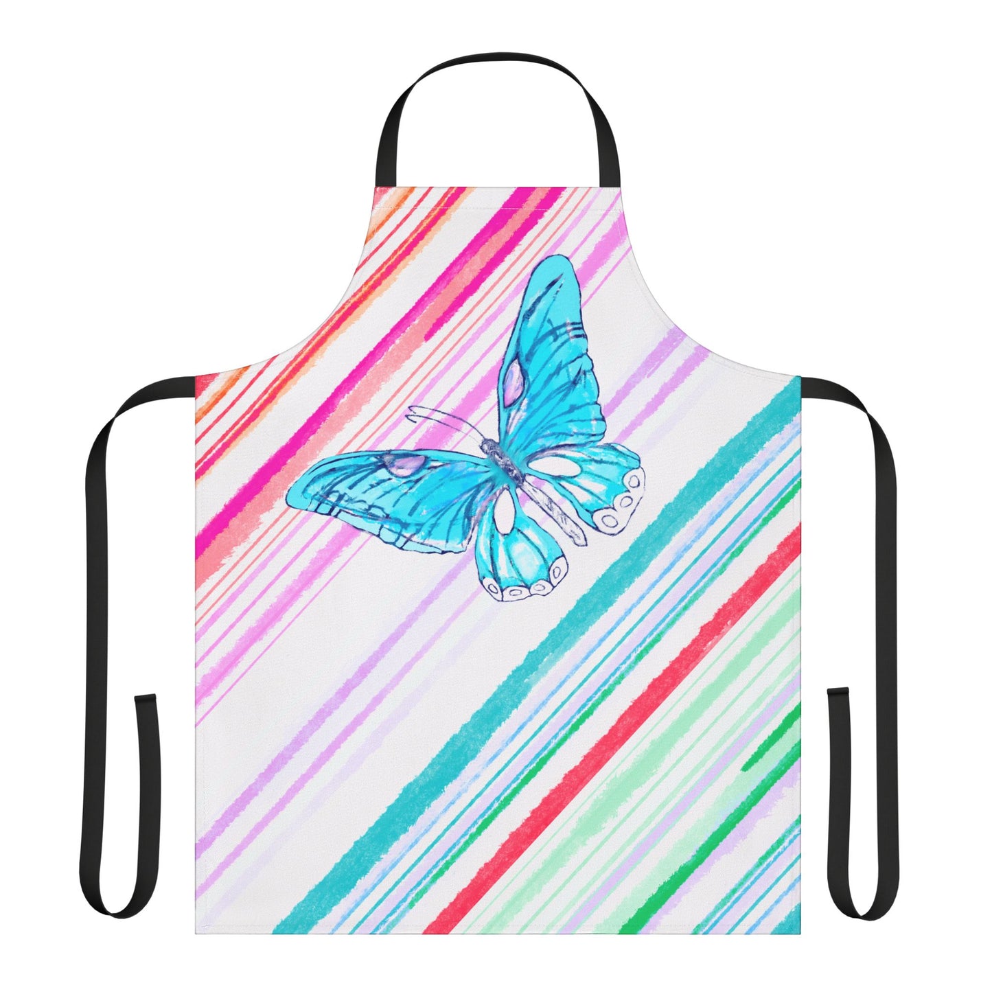 Aprons Butterfly Diagonal Stripes