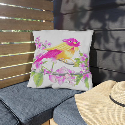 Outdoor Pillows Birdies & Cherry Blossom Branches