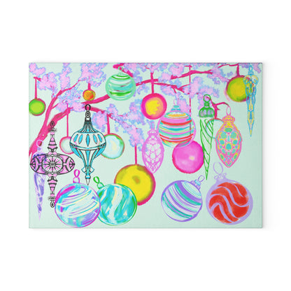 Glass Cutting Board Watercolor Landscape