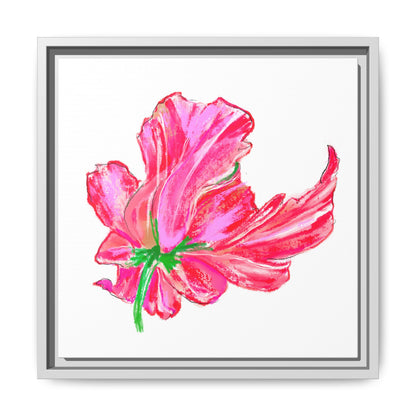Dancing Tulips Matte Canvas, Framed (Multi-color) Pink Red