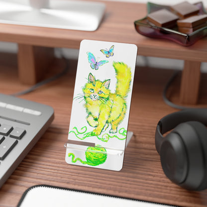 Colorful Cats & Dogs Smartphone Display Stand yellow