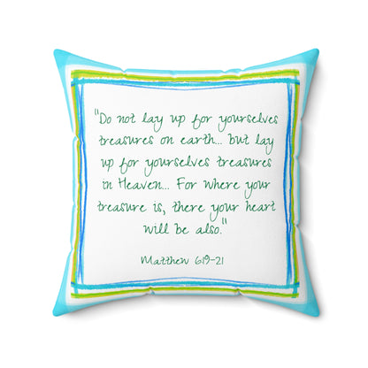 Kitty Fun Polyester Square Pillow "Do not lay up..."