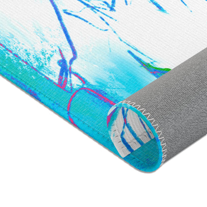 Joyful Landscapes Indoor Area Rug, Blue and Pink