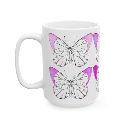 Chroma Ceramic Mug, (11oz, 15oz) Pink