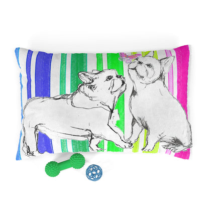 Dogi Butterfly Flutter Bed Multi Color Stripe, Bulldogs