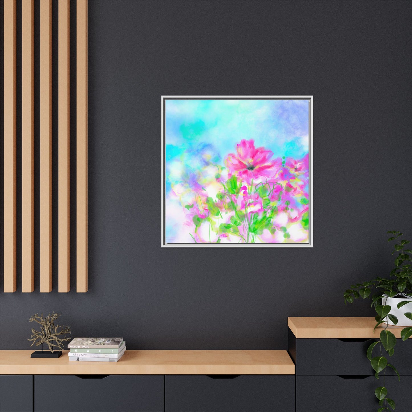 Flower Fun Framed Matte Canvas