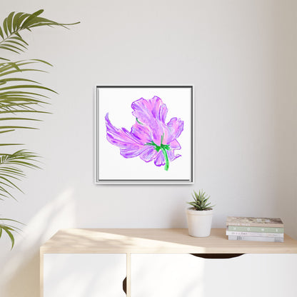 Dancing Tulips Matte Canvas, Framed (Multi-color) Lilac