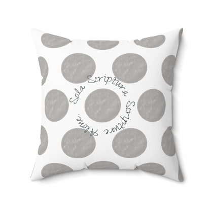 Polka Dot Joy Polyester Square Pillow "Sola Scriptura…”