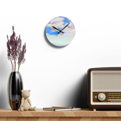 Joyful Landscapes  Wall Clock, Blue Skies