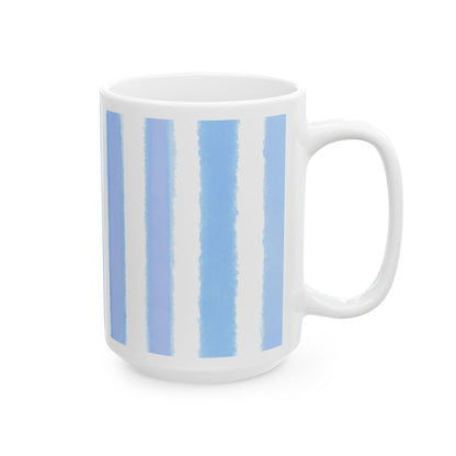 Dancing Tulips Mug Periwinkle Raspberry