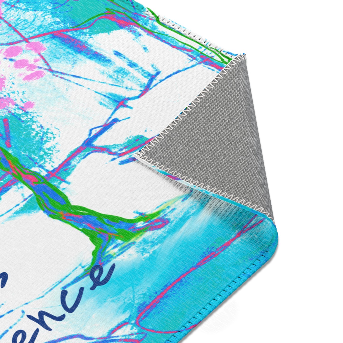 Inspirational Landscapes "Trust God's Providence" Indoor Area Rug in Pink and Blue, (one size 36" x 24")