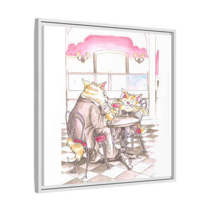 Kitty Fun Matte Canvas Framed