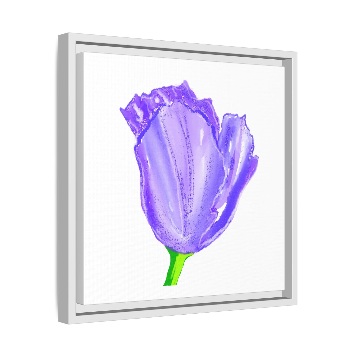 Dancing Tulips Matte Canvas, Framed (Multi-color) Purple