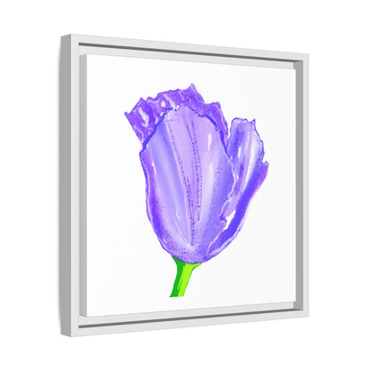 Dancing Tulips Matte Canvas, Framed (Multi-color) Purple