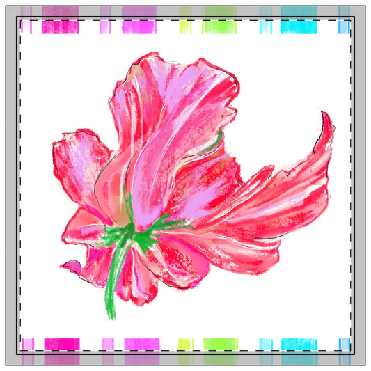 Vibrant Tulips Napkins, 4-set, Raspberry