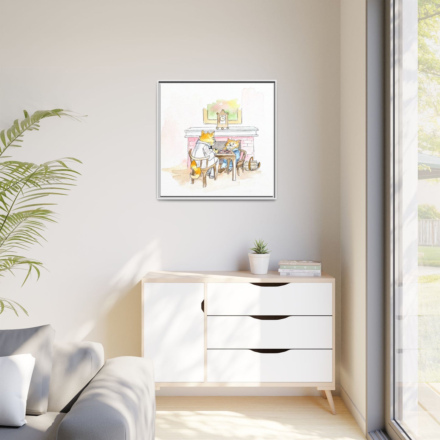 Kitty Fun Matte Canvas Framed