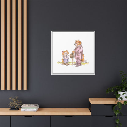 Kitty Fun Matte Canvas Framed