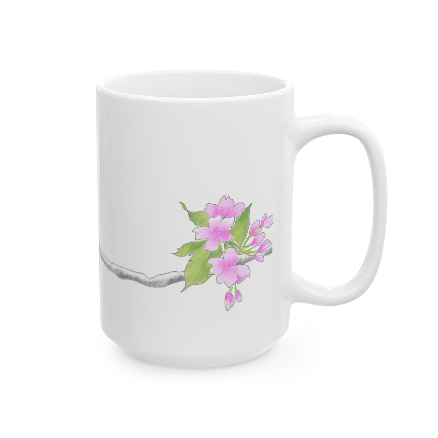 Jolly Birds Ceramic Mug, (11oz, 15oz), Pink