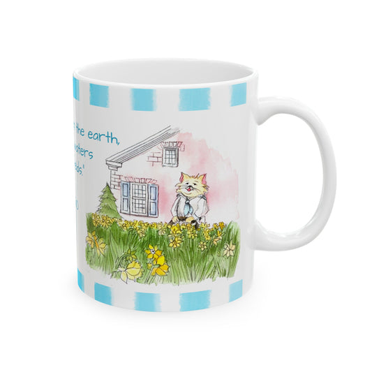 Kitty Fun Mug “He gives rain…”