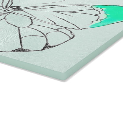 Chroma Glass Cutting Board Blue Green