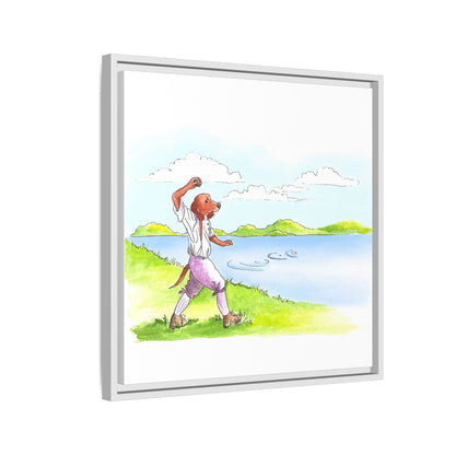 Dogi Fun Matte Canvas Framed
