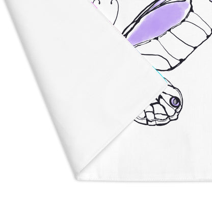 Butterfly Flutterstripe Placemat in Lavender with Multi-color Stripe Border (1 pc) cotton