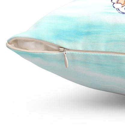 Square Pillow Butterfly Flutter Left Facing Orange