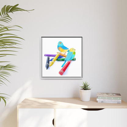Jolly Birds Matte Canvas Framed