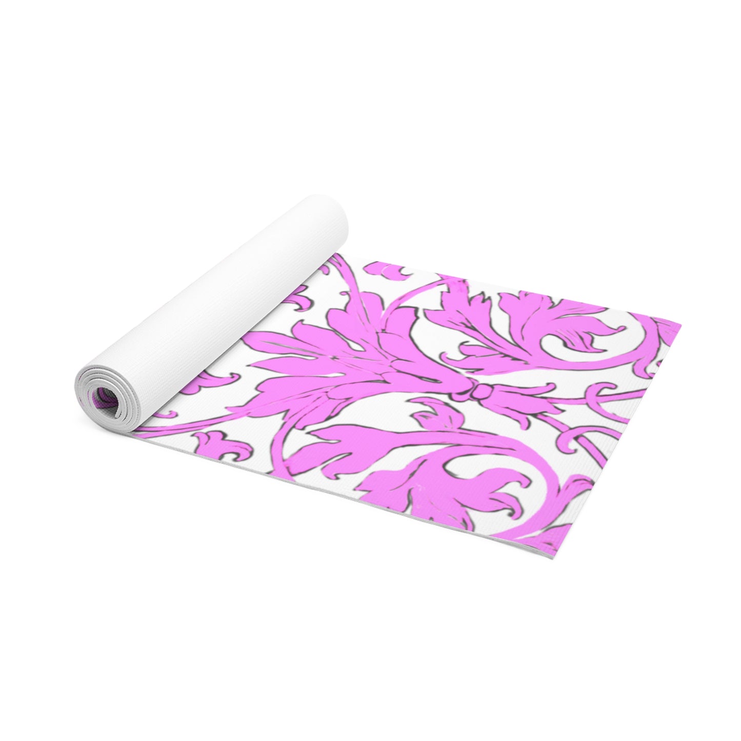 Foam Yoga Mats Scrollwork Pink
