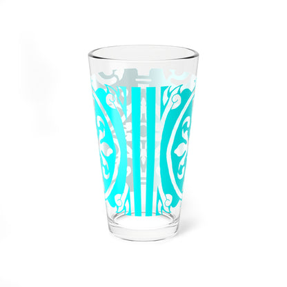 Mixing Glass, 16oz Scrollwork Art