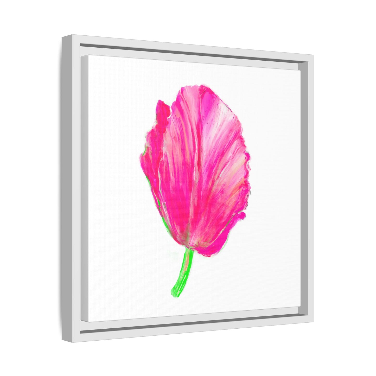Dancing Tulips Matte Canvas, Framed (Multi-color) Raspberry Red