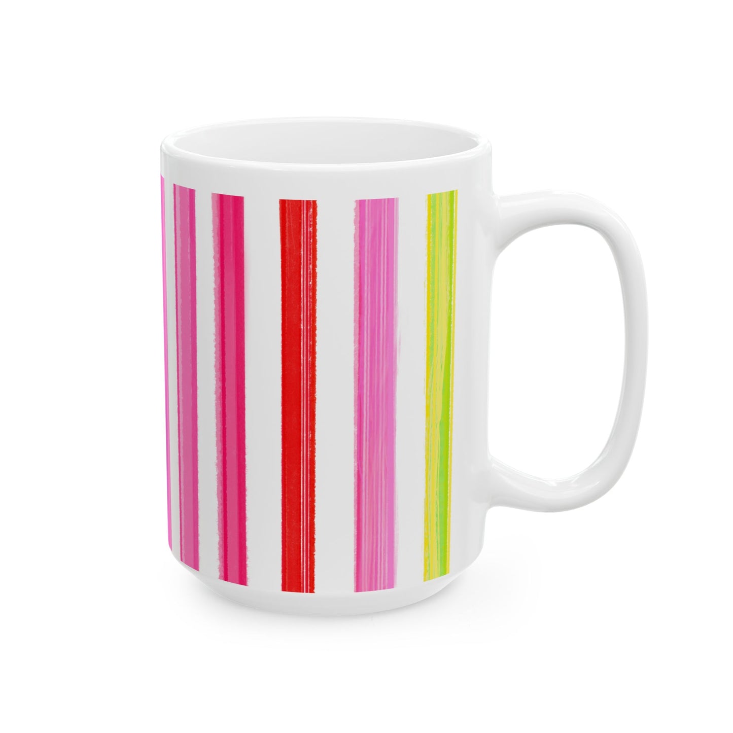 Watercolor Stripes Ceramic Mug Multi-color