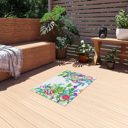 Indoor/Outdoor Rug Double the Joy of Christmas