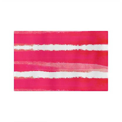 Mega Stripes Tea Towel Red