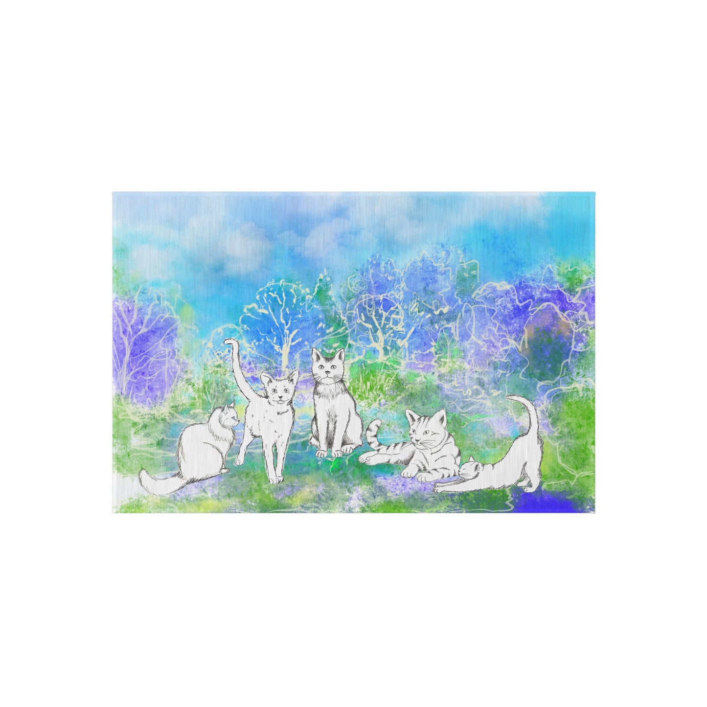 Rugs Indoor/Outdoor Whispers in Blue