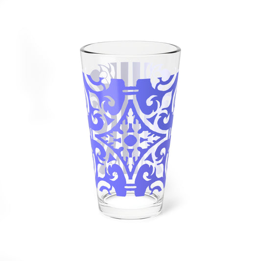 Mixing Glass, 16oz Scrollwork Art