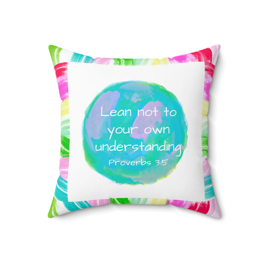 Mega Dot Polyester Square Pillow Lean not on your own understanding Birds