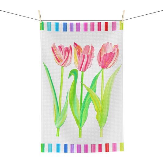 Vibrant Tulip Microfiber Tea Towel