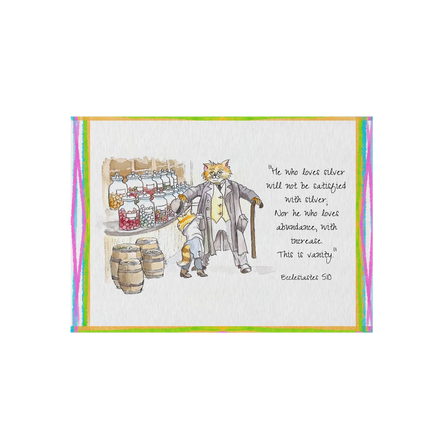 Kitty Fun Indoor/Outdoor Rug Inspirational quote